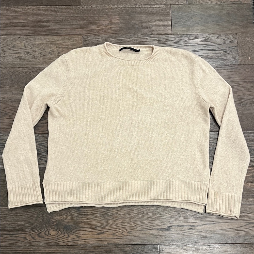 Jenni Kayne Beige wool/cashmere blend Pullover Large